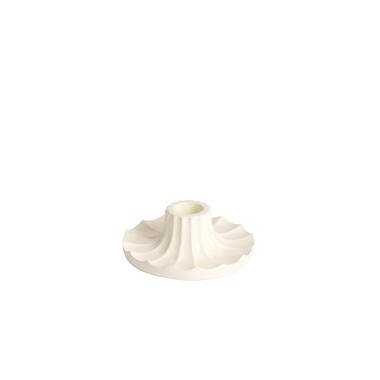 Candle stick Ø10x5 cm MERIDA shiny cream