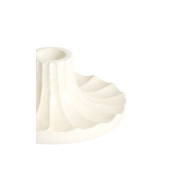 Candle stick Ø10x5 cm MERIDA shiny cream