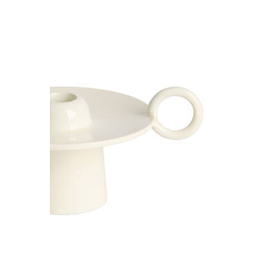 Candle stick 16,5x14x9 cm SALTILLO shiny cream