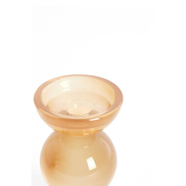 Candle stick Ø9,5x15,5 cm ITINGA glass milky amber
