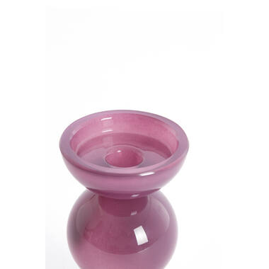 Candle stick Ø9,5x15,5 cm ITINGA glass milky purple
