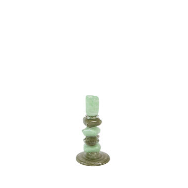 Candle stick Ø11,5x23 cm ESTINA mint+green