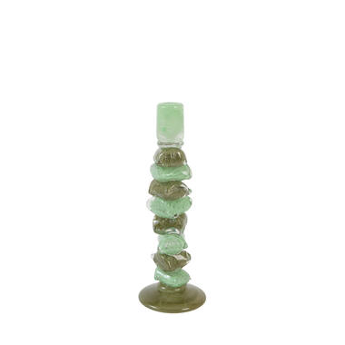 Candle stick Ø11,5x35 cm ESTINA mint+green