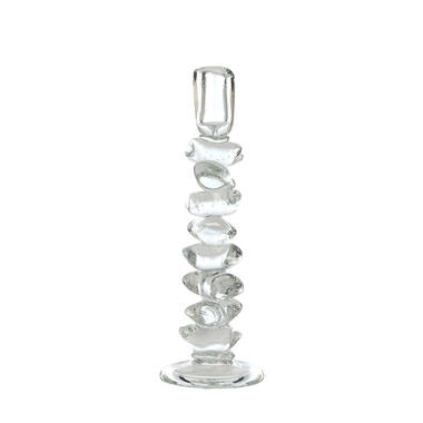 Candle stick Ø11x34 cm ESTIVA glass clear