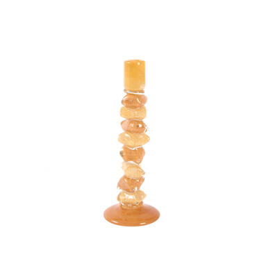 Candle stick Ø11,5x35 cm ESTINA caramel+orange