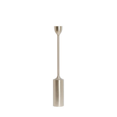 Kaarsenhouder Ø13x90 cm VELEZ nikkel satijn