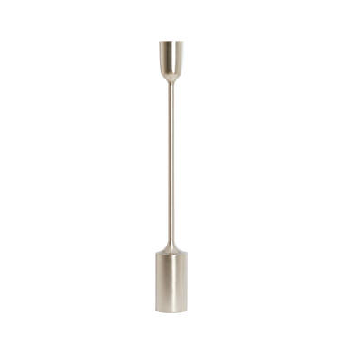 Kaarsenhouder Ø13x104 cm VELEZ nikkel satijn