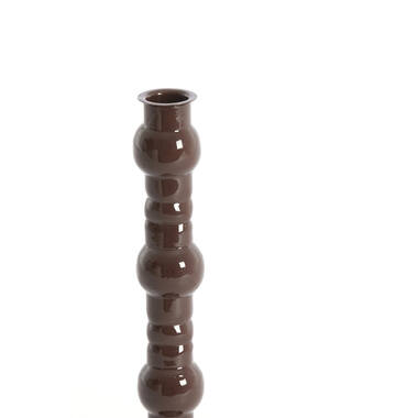 Candle stick Ø10x31 cm AVELINE dark brown