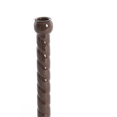 Candle stick Ø10x28 cm NALEIRA dark brown