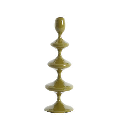 Candle stick Ø10,5x34,5 cm VIREEN olive green