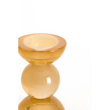 Candle stick Ø8x12 cm ITINGA glass milky amber