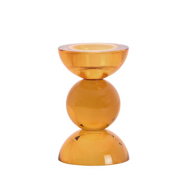 Candle stick Ø8x12 cm ITINGA glass orange