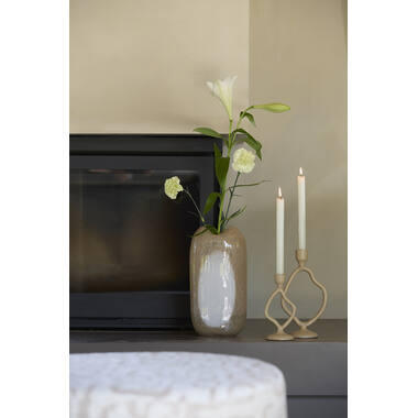 Candle stick 9,5x8x18,5 cm JEZRA sand