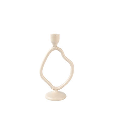 Candle stick 14x9x25,5 cm JEZRA cream