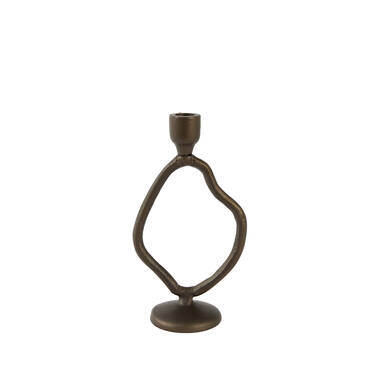 Candle stick 14x9x25,5 cm JEZRA matt brown-bronze