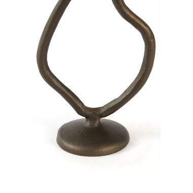 Candle stick 14x9x25,5 cm JEZRA matt brown-bronze
