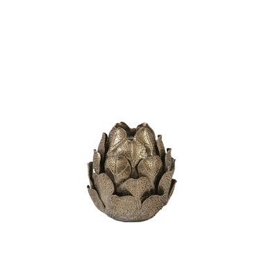 Candle stick Ø14x15 cm CYNARA porcelain bronze
