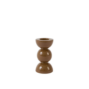 Candle stick Ø7,5x14 cm NYONS shiny caramel