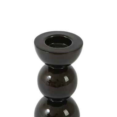 Candle stick Ø7,5x14 cm NYONS shiny brown-bronze