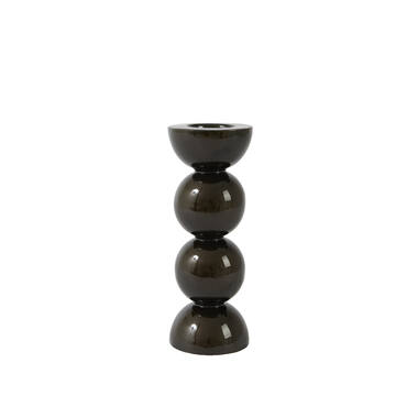 Candle stick Ø7,5x20,5 cm NYONS shiny brown-bronze