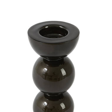 Candle stick Ø7,5x20,5 cm NYONS shiny brown-bronze