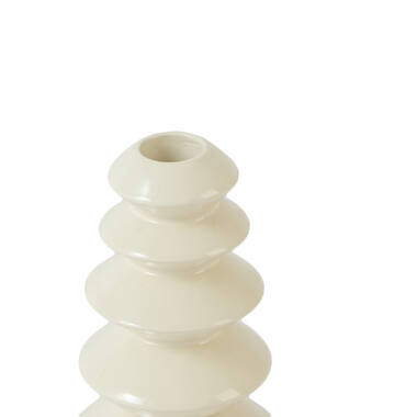 Candle stick Ø8x13 cm MERLIN shiny cream