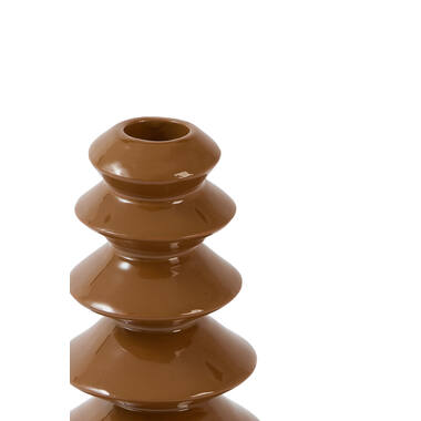Candle stick Ø8x13 cm MERLIN shiny caramel