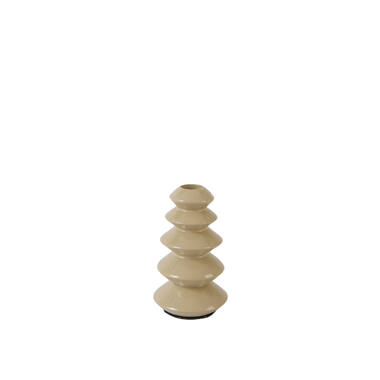 Candle stick Ø8x13 cm MERLIN shiny sand