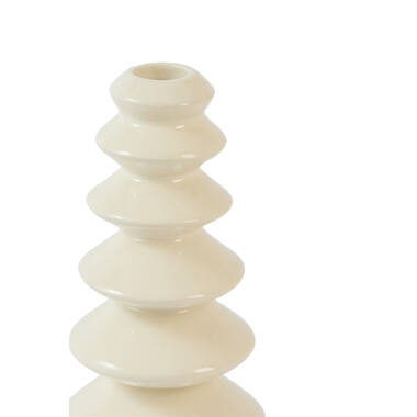 Candle stick Ø10x23 cm MERLIN shiny cream