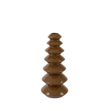 Candle stick Ø10x23 cm MERLIN shiny caramel