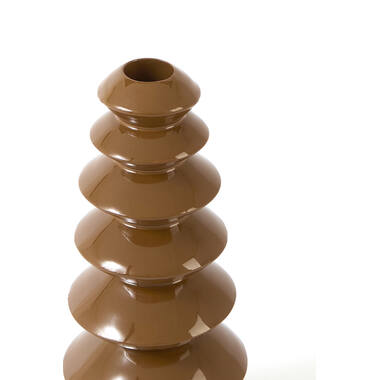 Candle stick Ø10x23 cm MERLIN shiny caramel
