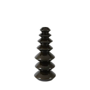 Candle stick Ø10x23 cm MERLIN shiny brown-bronze