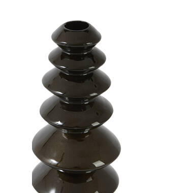 Candle stick Ø10x23 cm MERLIN shiny brown-bronze