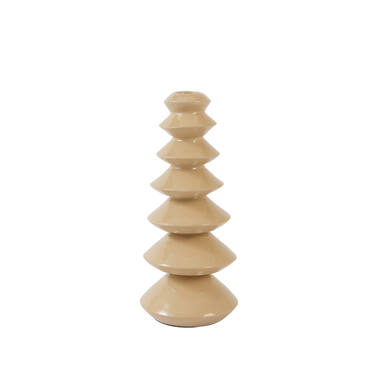 Candle stick Ø10x23 cm MERLIN shiny sand