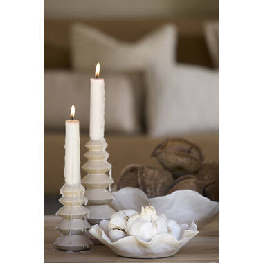 Candle stick Ø10x23 cm MERLIN shiny sand