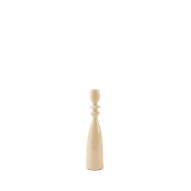 Candle stick Ø5,5x26 cm MELVE shiny beige