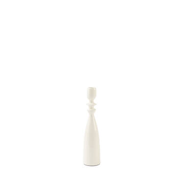 Candle stick Ø5,5x26 cm MELVE shiny cream
