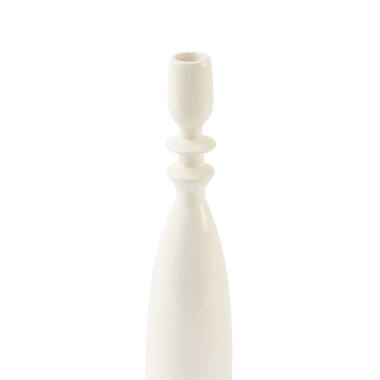 Candle stick Ø7,5x32 cm MELVE shiny cream