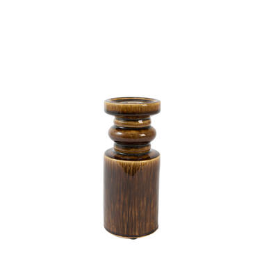 Candle stick Ø10,5x25 cm CEROU ceramics dark brown