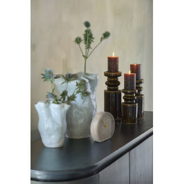 Candle stick Ø11,5x29,5 cm CEROU ceramics dark brown