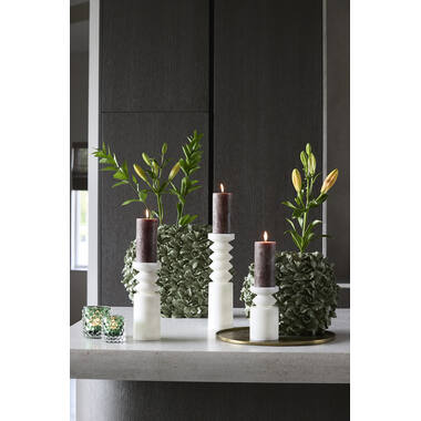 Candle stick Ø9,5x17 cm SALITO beige