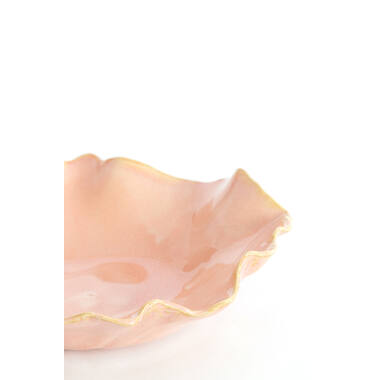 Schaal 34x31x11 cm BANDA keramiek roze