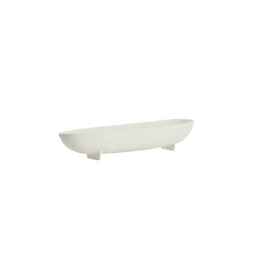 Schaal op voet 50x14x9 cm ROSANA crème
