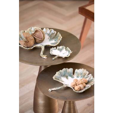 Dish 30,5x30,5x5 cm REDIU ceramics cream+olive green
