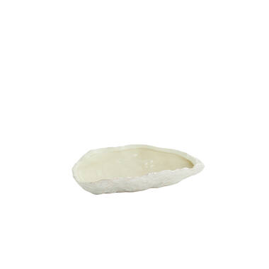Dish 30,5x18x7 cm KALAKO ceramics cream pearl