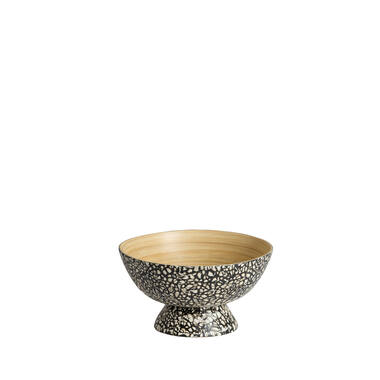 Dish Ø23x13,5 cm GRACIO bamboo natural+black-cream