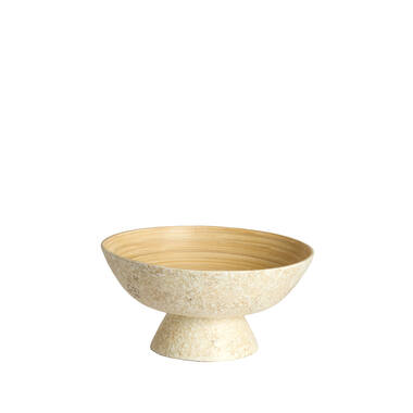 Dish Ø30x15 cm GRACIO bamboo natural+cream