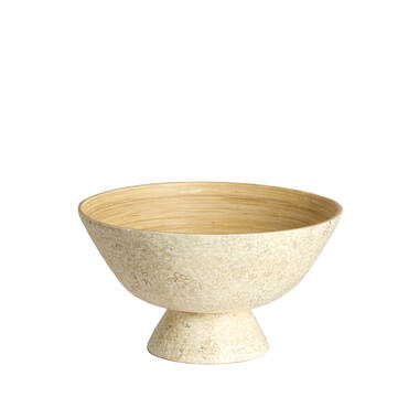 Dish Ø36x20,5 cm GRACIO bamboo natural+cream