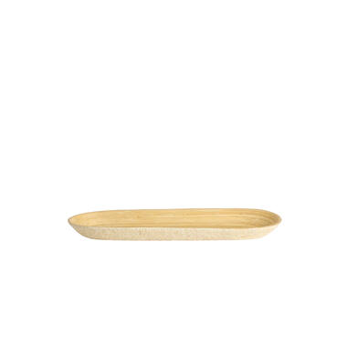 Dish 52x18x4 cm CARMONA bamboo natural+cream