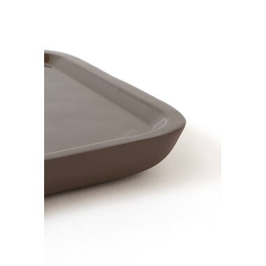 Dish 30x30x5 cm VITCH shiny dark brown+matt dark brown